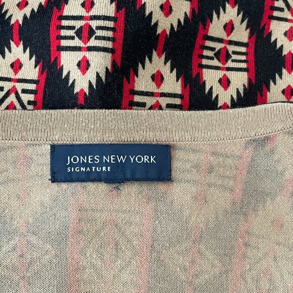 Jones New York Signature Southwestern Cardigan Sweater XL - Picture 4 of 5